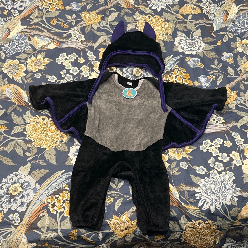 Kids Bat Costume - Black and Purple